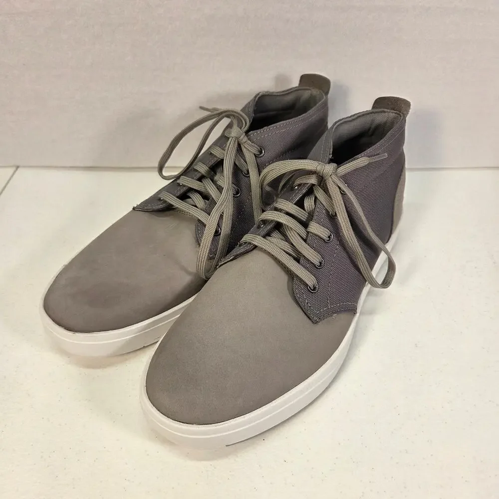 Timberland Gray Chukka Sneakers Mens 10 Nubuck Canvas Lace Up Casual Shoes NWT